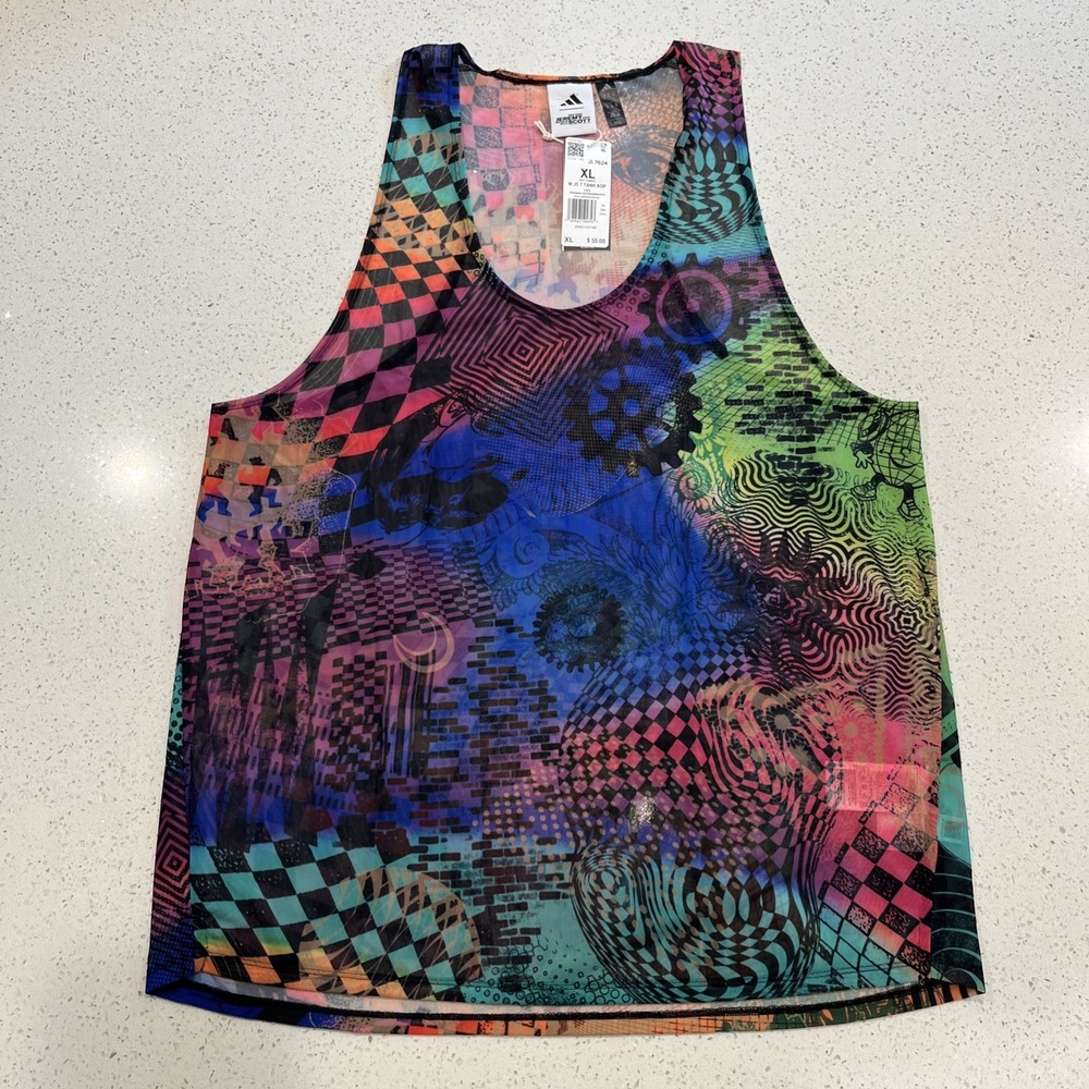 Adidas X Jeremy Scott Mesh Tank Top Psychedelic 90 Maximalist JL7624 Men XL NWT